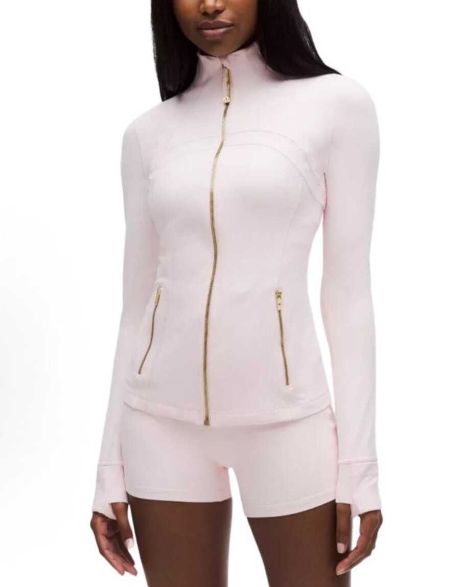 Lululemon Women's Define Jacket Nulu™ | Buttery-Soft Weightless Fabric | Slim Fit Streamlined Athletic Zip-Up | Luxury Studio-To-Street Performance Outerwear - Khóa kéo màu vàng hồng nhạt - Xem 1