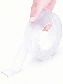 1 Rolo 1/3/5/10M Fita Dupla Face Resistente, Fita Adesiva Forte Reutilizável, Fita Nano Lavável e Removível de Uso Múltiplo, Adequada para Adesão em Casa/Escritório/Carro, Ideal para Ferramentas de Decoração Doméstica, Adesivos, Decalques de Parede - Multicolorido - Visão 12