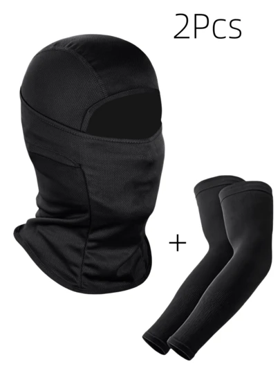 2 Sets Unisex Lightweight Breathable Sun Protection Face Mask, Suitable For Motorcycle Riding, Skiing And Other Outdoor Sports