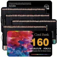 KALOUR 水彩铅笔，160色专业彩色铅笔套装，适合成人和青少年，优质美术用品，可用于着色、混色和叠色。 - 160色 - 查看 5