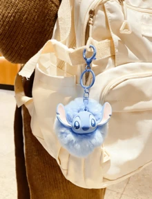 Disney "Lilo & Stitch" Series Plush Pendant Keychain, Cartoon Character Design With Printed Details, Cute Alien Plush Decor Hanging Accessory For Bags, Backpacks Or Keys, Fun Collectible Decoration, Showcasing The Beloved Disney Character Stitch, Suitable As A Meaningful Gift For Friends, Disney Fans, Birthdays, Holidays And Special Occasions - Multicolor - View 11