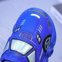 Tenis de niño Tenis de niña Zapatos para niña con luces LED brillantes Calzado deportivo con diseño animado de coche Zapatillas de deporte con cierre de  ajustable Suela de EVA ligera antideslizante y flexible Malla transpirable de alta calidad Cómodos y resistentes al desgaste Estilo moderno informal y fashion Amortiguación suave para caminar y jugar Calzado infantil para uso diario casual - Azul - Ver 6