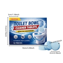 Jakehoe 12pcs Toilet Cleaning Tablets, Bathroom Toilet Cleaner Removes Stains & Limescale, Freshens & Brightens - Solid State - View 9