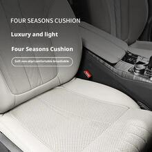 1 Set de Cojín de Asiento de Coche de Cuero Napa con Almohadillas Lumbares y para las Piernas, Cojín de Asiento Premium Simulado de Aerolínea, Cojín de Asiento Contorneado 3D para Mejorar la Comodidad y el Entorno de Conducción, se Adapta a Asientos Delanteros y Traseros, Accesorio de Interior de Coche - Multicolor - Ver 5