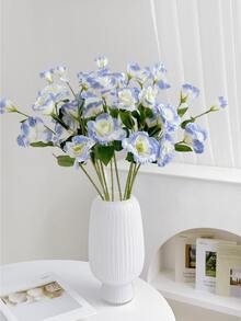 1/2/3 Pcs Artificial Large Lily Flowers, 70cm Fake Flowers Suitable For Wall, Living Room, Bedroom, Wedding, Party Decor, Tabletop Decor, Home, Kitchen, Wedding, Centerpiece, Office, Garden, Outdoor, House, Yard Decor, All Seasons - Blue - View 6