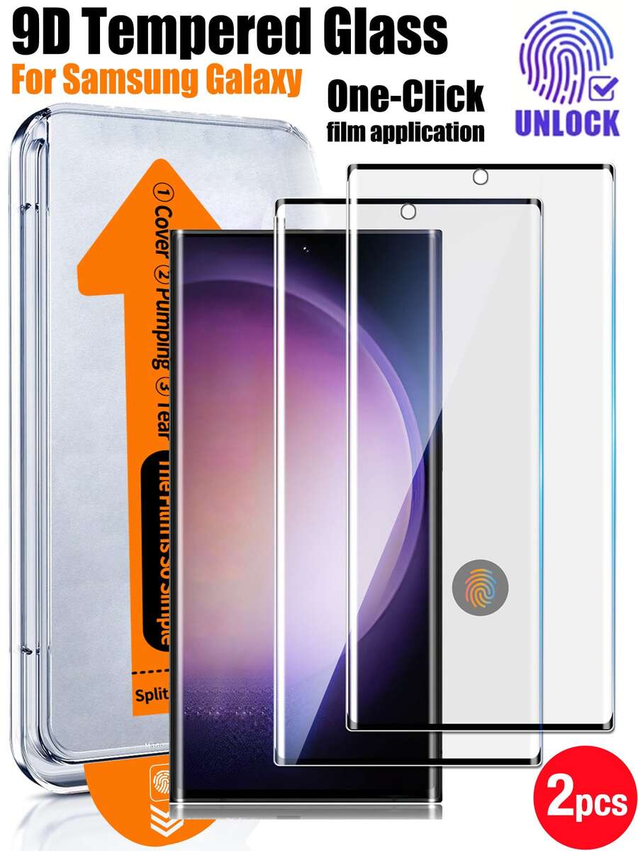 XINHONGYU 防震隐私钢化玻璃屏幕保护膜 2 片装,适用于 Galaxy S26,采用钢化玻璃材质,易于安装,6.2 英寸屏幕,保护隐私,自动对齐/防尘,无气泡,100% 超声波指纹识别,易于安装,全覆盖,也适用于 Galaxy S26、S25、S24、S23、S22、S21 Plus Ultra,春季礼物,生日礼物。 - 2個 - 查看 1