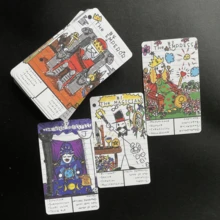 1set Doodle Tarot Cards, Fun Of Fortune-Telling Card Games, Family Gathering Entertainme - Multicolor - View 5