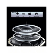 新款 X58 无线降噪蓝牙耳机，配备 LED 电量显示、耳塞式夹耳耳机、麦克风和触摸功能，适用于手机。 - 查看 6