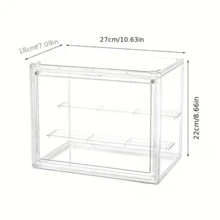 1pc Transparent Acrylic Display Box, Stackable With Tiered Shelves, Blind Box Model Display Case, Acrylic Material With High Transparency, Stackable With Tiered Shelves, Dust-Proof Display All-In-One, Toy Storage Essential! - Multicolor - View 8
