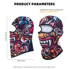 Fabulous Be Xtreme 1 chiếc mũ trùm đầu kiểu dáng graffiti đường phố dành cho xe đạp, thoáng khí, nhanh khô, co giãn, chống nắng, chống gió và bụi, lót mũ bảo hiểm. - Nhiều màu - Xem 2