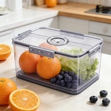 Homemade Bread Storage Box, Large Storage Container, Kitchen Countertop Sealed Style, Bread Storage Container With Timer Function, Sealed Bread Storage Box With Lid, Baked Goods - Grey - View 7