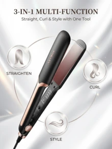 SOKANY SK-1907 Salon Hair Straightener Curler, 4 Levels Temp Control Flat Iron For Straightening & Curling - View 4