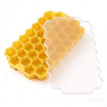 1pc Silicone Honeycomb Ice Cube Tray With Lid, Easy Release Ice Cube Maker, Homemade Ice Block Mold, 37 Grids Ice Cube Trays For DIY Popsicle - Multicolor - View 14
