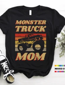 Monster Truck Car Lover T-Shirt, Monster Jam Trucks Cars Adrenaline Racing Engine Rev Gift Tshirt, Awesome Party Present Tee Shirt - màu đen - Xem 1