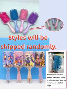 1个梦幻少女旋转气垫发梳，双面星形图案，防静电按摩发梳，款式随机 - 彩色 - 查看 8
