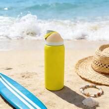 Owa Laa Lemon Yellow Large Capacity Stainless Steel Water Bottle, 32oz/945ml With Straw, Exquisite Look, Insulated For Hot&Cold Drinks/Iced Water, Keeps Warm For 24 Hours,For Leisure Work Sports Indoor Outdoor, Perfect Gift Choice - Vàng chanh - Xem 6