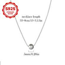 1 chiếc dây chuyền thời trang nữ, bạc sterling S925, hạt nhỏ tròn, kiểu dáng thanh lịch tối giản phong cách Y2K, thích hợp đeo hàng ngày/đi nghỉ mát/ngày Valentine/sinh nhật, quà tặng bạc sterling ít gây dị ứng. - Bạc - Xem 3