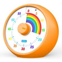 Bộ đếm thời gian trực quan 60 phút dành cho trẻ em, lớp học, văn phòng, nhà bếp, đồng hồ để bàn, công cụ quản lý thời gian cho trẻ em, hoạt động im lặng, đồng hồ bấm giờ Pomodoro, họa tiết cầu vồng. - Nhiều màu - Xem 15