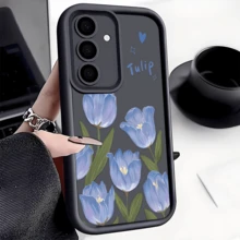 1个蓝色郁金香TPU防震手机壳，加厚防滑保护套，兼容华为、荣耀、Galaxy S26、S26 Plus、S26 Ultra， - 黑色 - 查看 2