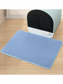 30*30 猫砂垫，防水双层可折叠猫砂收集垫，宠物地毯垫，猫咪用品 - 灰色 - 查看 8