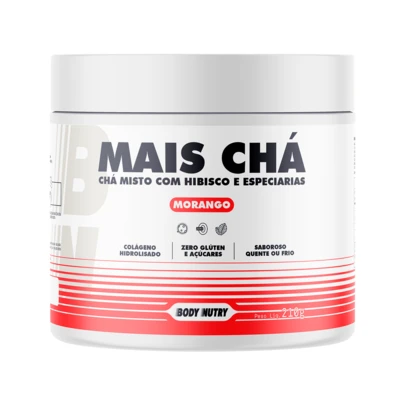 BODY NUTRY SUPLEMENTOS Chá Hibisco com Colágeno 210g Chá Verde e Carqueja Sabores Naturais Presente Dia das Mães