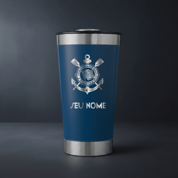 Copo Térmico Personalizado a Laser Times + Nome 473ml Alta Qualidade