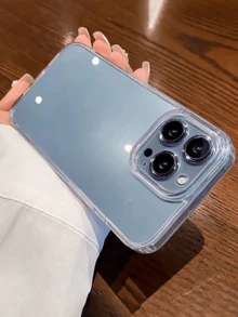 Minimalist Transparent Acrylic Phone Case Compatible With IPhone 16 Pro Max/16/16 Pro/16 Plus/15/15 Pro Max/15 Pro/15 Plus/11/12/13/14 Pro Max/XS/XR/11 Pro/11 Pro Max/12 Pro/12 Pro Max/13 Pro/13 Pro Max/7 Plus/14 Pro/14 Pro Max/14 Plus/7 Plus/8 Plus/8/SE2, Waterproof, Shockproof, Scratch-Resistant Soft Case - Clear - View 5