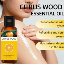 100ml/3.4oz, 30ml/1.0oz Aceite esencial de madera cítrica, difusor, aceite de masaje, difusor de fragancia para el hogar, set de regalo para el cuidado facial - Sabor a madera de cítricos - Ver 8