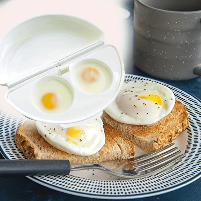 Easy Clean Microwave Egg Cooker - Reusable, Non-Stick, Suitable For Breakfast And Baking, Kitchen Gadget For Home And Restaurant Use