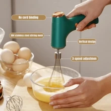 Gun-Shaped Handheld Electric Milk Frother, Stainless Steel Mixing Head, Suitable For Mixing Milk, Eggs, Flour, Coffee, Chocolate And Other Foods In The Kitchen. Kitchen Food Mixing Tool. Spring And Summer Product Promotion. - Multicolor - View 8