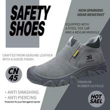 Giày bảo hộ lao động nam mũi thép, đế Kevlar chống đâm thủng - Nhẹ, thoáng khí, chống trượt, chống đâm thủng, chống va đập, đế trong EVA đệm êm ái và đế ngoài bằng cao su, phù hợp cho nam giới sử dụng ngoài trời/công nghiệp/đào tạo - Khóa cài, bền và thoải mái, phù hợp cho đi bộ đường dài, làm việc và mặc thường ngày, giày bảo hộ lao động nam, giày bảo hộ mũi thép, giày lao động nam, giày lao động thường ngày - Xám - Xem 19
