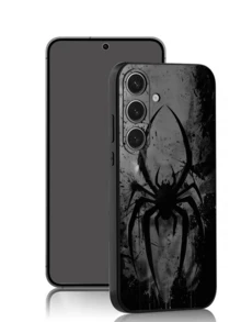 1pc Creative Black Spider Phone Case, Durable TPU Soft Protective Cover Compatible With Huawei Honor, Galaxy A/S Series, 6A/7A/8A, 12T/13T/14T - Black - View 2
