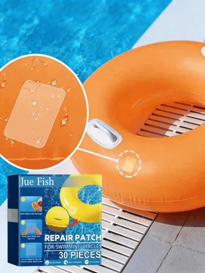 Swimming Pool Repair Kit - Includes Inflatable Rings, Tents, Boats Leak Repair Transparent Waterproof Adhesive Patches. Highly Waterproof, Can Be DIY Cut To Fit Various Sizes, Easy To Operate, Perfect For Repairing Holes