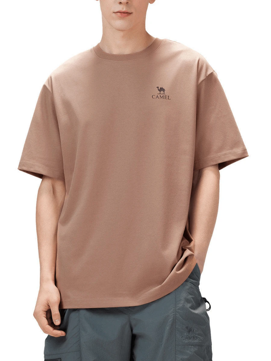 CAMEL CROWN Áo thun ngắn tay thể thao ngoài trời dành cho nam, thoải mái, thoáng khí, nhanh khô, thích hợp mặc vào mùa xuân và mùa hè. - Vùng phía Tây Brown - Xem 1
