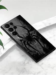 1pc Creative Black Spider Phone Case, Durable TPU Soft Protective Cover Compatible With Huawei Honor, Galaxy A/S Series, 6A/7A/8A, 12T/13T/14T - Black - View 4