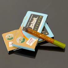 2包，HORENT系列78毫米长卷烟纸，独特的金色透明卷烟纸，每包50张，便携式紧凑型卷烟纸册 - 查看 5