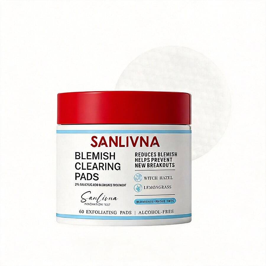 60片祛痘保湿面膜，蕴含水杨酸，可收缩毛孔，温和去角质，舒缓肌肤，并附赠爽肤水 - BLEMISHES CLEARING PADS - 查看 1