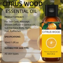 100ml/3.4oz, 30ml/1.0oz Aceite esencial de madera cítrica, difusor, aceite de masaje, difusor de fragancia para el hogar, set de regalo para el cuidado facial - Sabor a madera de cítricos - Ver 10