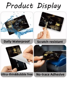 1pc Anubis Death God Credit Card Sticker, PVC Material Anti-Fingerprint Durable Anti-Scratch, Suitable For Men And Women, Couples, Decorative Sticker For Debit/Credit Cards, Transportation Cards, Student ID Cards - Multicolor - View 6