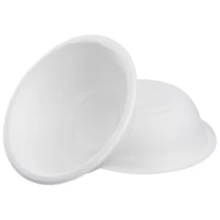 3/25/50/100个装一次性纸碗，白色优质甘蔗纤维碗，适用于派对、冰淇淋、沙拉、汤、冷热饮、用餐、野餐、露营和餐厅。 - 白色 - 查看 5