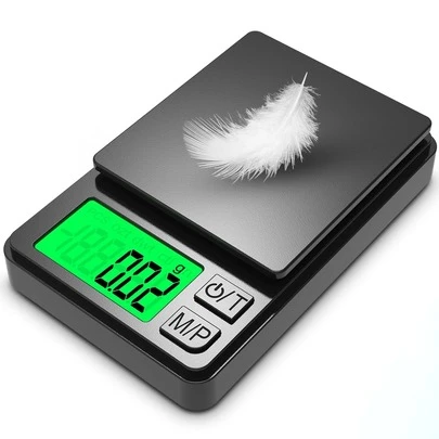 Digital Pocket Scale, 0.01g Precision, LCD Backlit Gram Weighing Tool, Battery Powered, With Tare Function, For Jewelry, Food, Ounces/Grains, No Battery Included