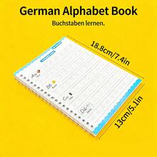 16-Page German Handwriting Practice Workbook, Suitable For Practicing Cursive Fonts, Learning German Alphabet, German Calligraphy Copybook, Writing Tracing Book, Lined Notebook, Groove Book - A - View 2