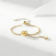 1 chiếc nhẫn thời trang, thanh lịch, tối giản, thiết kế hình trái tim, có thể điều chỉnh kích cỡ, phù hợp cho nữ giới đeo hàng ngày. - Nhiều màu - Xem 4