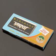 2包，HORENT系列78毫米长卷烟纸，独特的金色透明卷烟纸，每包50张，便携式紧凑型卷烟纸册 - 查看 7