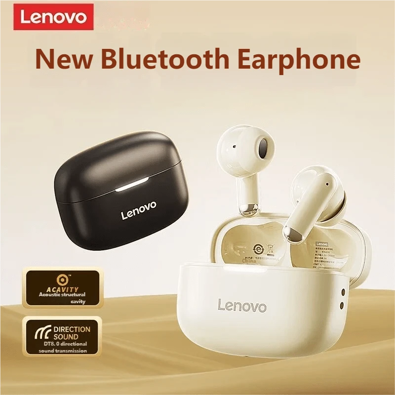 Lenovo EA110 藍牙耳機 清晰通話 遊戲運動耳機 智慧觸控控制 降噪 防水 音樂無線耳機 - 黑色 - 查看 1