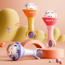Baby Rattle Toy Maracas ,Soft Rubber Ball ,Tambourine - Multicolor - View 1