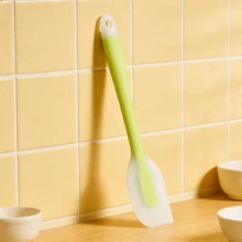 耐热透明硅胶刮刀套装 - 不粘烘焙/烹饪/搅拌刮刀（粉色/青柠色/薄荷蓝，2件套/4件套） - 青檸色 - 查看 8