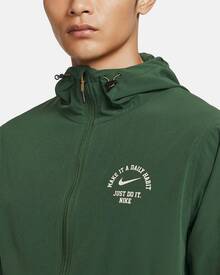 Nike Men's Sportswear Essential Hooded Windbreaker | Lightweight Water-Repellent Fabric | Standard Fit Athletic Zip-Up Jacket | Classic Studio-To-Street Versatile Outerwear - 綠色 - 查看 5