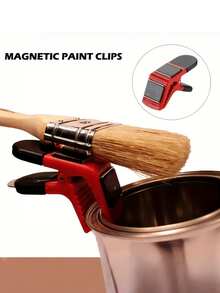 1pc Paint Brush Holder, Sturdy And Stable Fixing Clip Paint Brush Holder Clip With Can Opener – Durable Clip Projects Tool Organization Functional Tool Versatile Clip - Multicolor - View 4