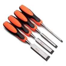 Set Of 4 Woodworking Chisels, Sharp Wood Carving Tools, Alloy Steel Blades - 6/12/19/25mm, For Furniture Repairs And Carpentry Projects, Suitable For Carving And Grooving. - 4pcs - 查看 5